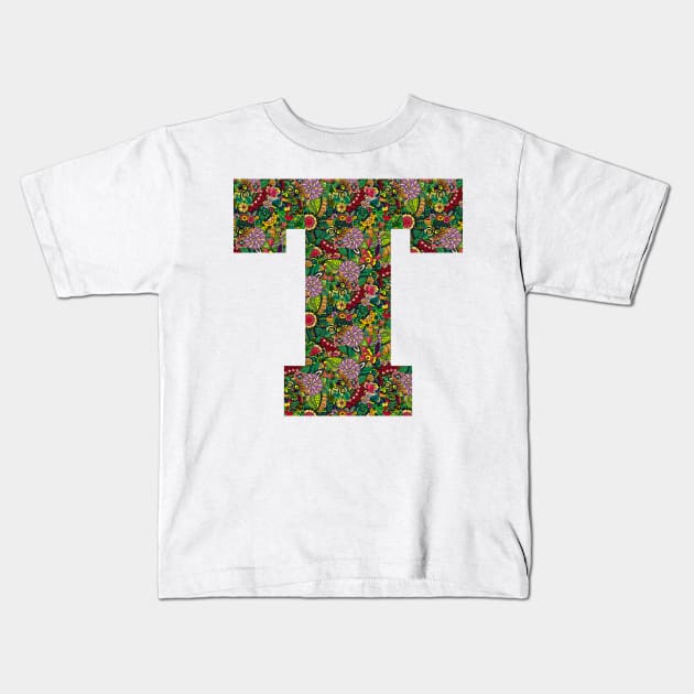 Capital letter T Kids T-Shirt by ComPix